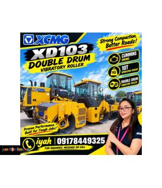 XCMG XD103 DOUBLE DRUM VIBRO ROLLER 10-TONS 