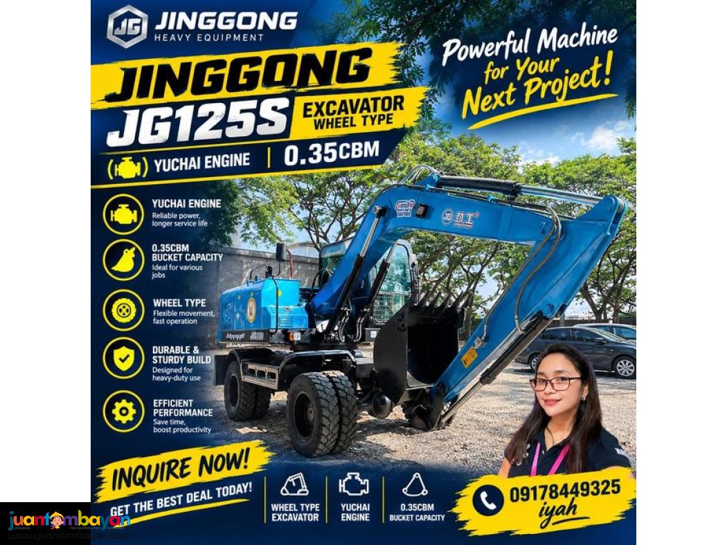 JINGGONG JG125S WHEEL EXCAVATOR 0.35CBM 