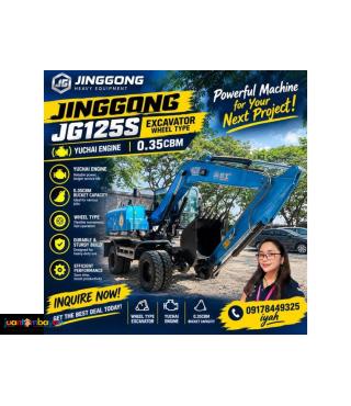 JINGGONG JG125S WHEEL EXCAVATOR 0.35CBM 