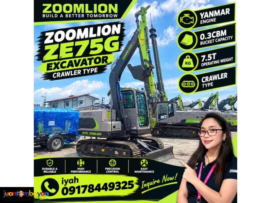 ZOOMLION ZE75G EXCAVATOR 0.3CBM YUCHAI ENGINE 