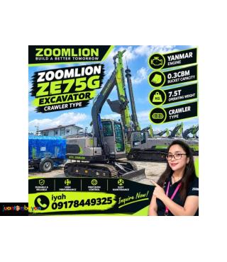 ZOOMLION ZE75G EXCAVATOR 0.3CBM YUCHAI ENGINE 