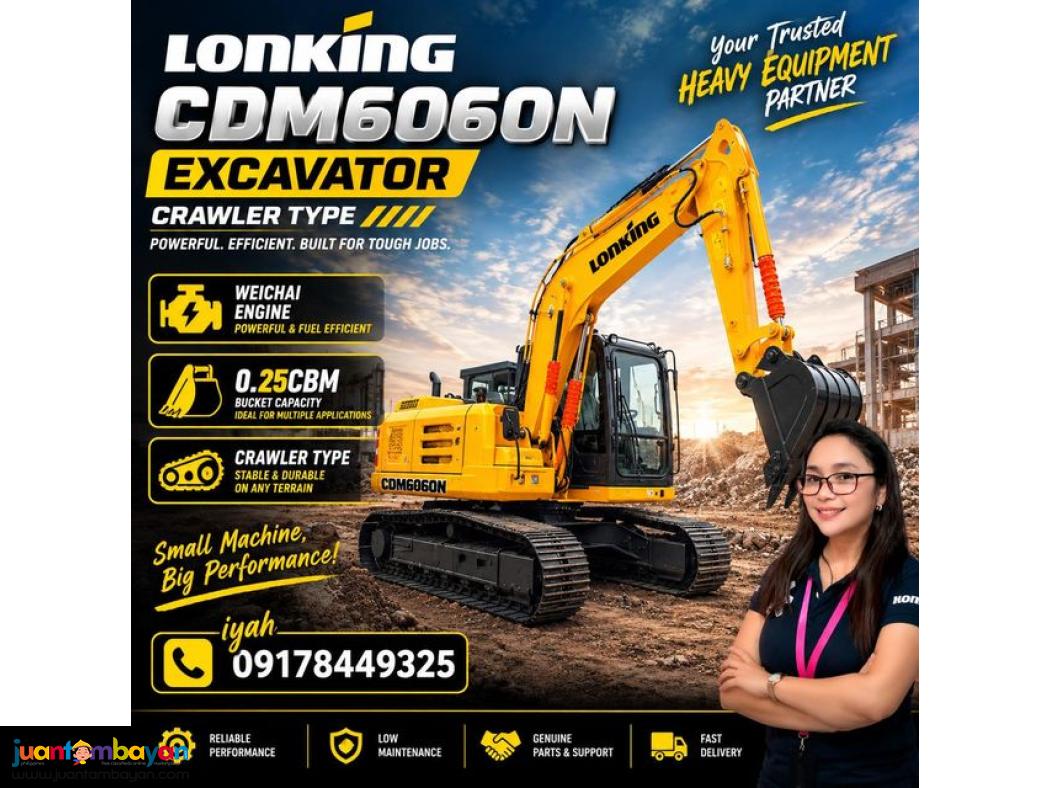 LONKING CDM6060N EXCAVATOR- 0.25CBM