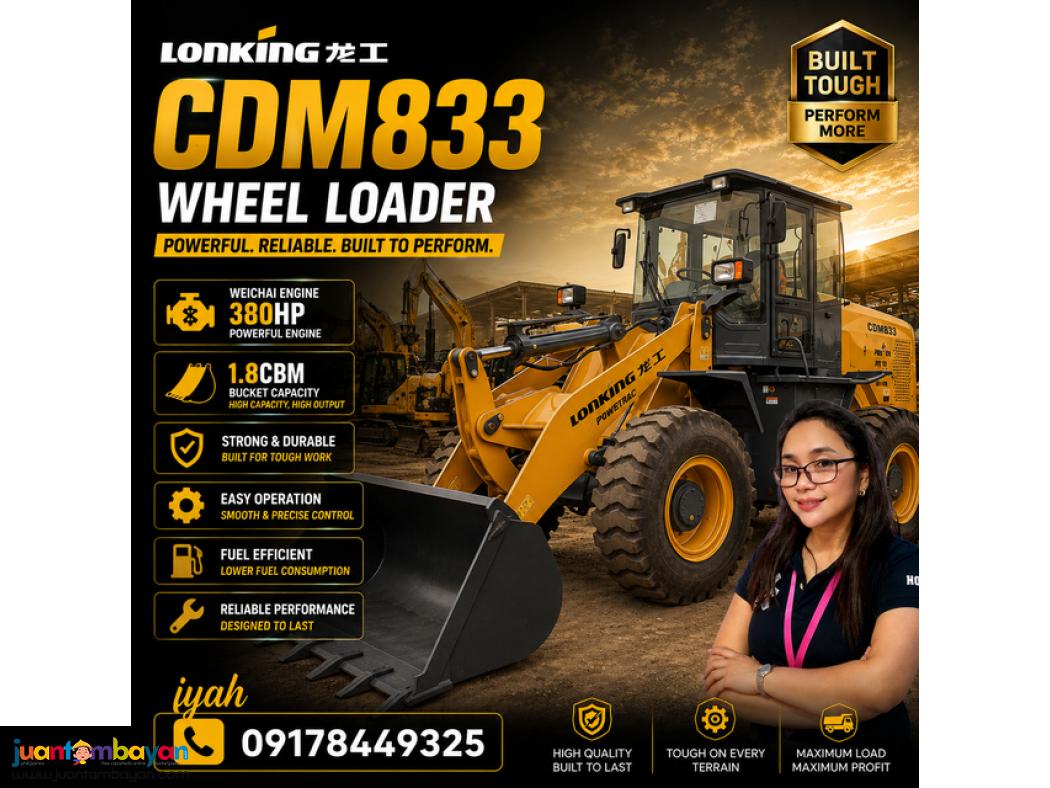 LONKING CDM833 1.8CBM WHEEL LOADER