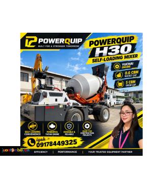 POWERQUIP H30 SELF-LOADING MIXER  0.6 CBM BUCKET CAP, 5CBM DRUM CAP