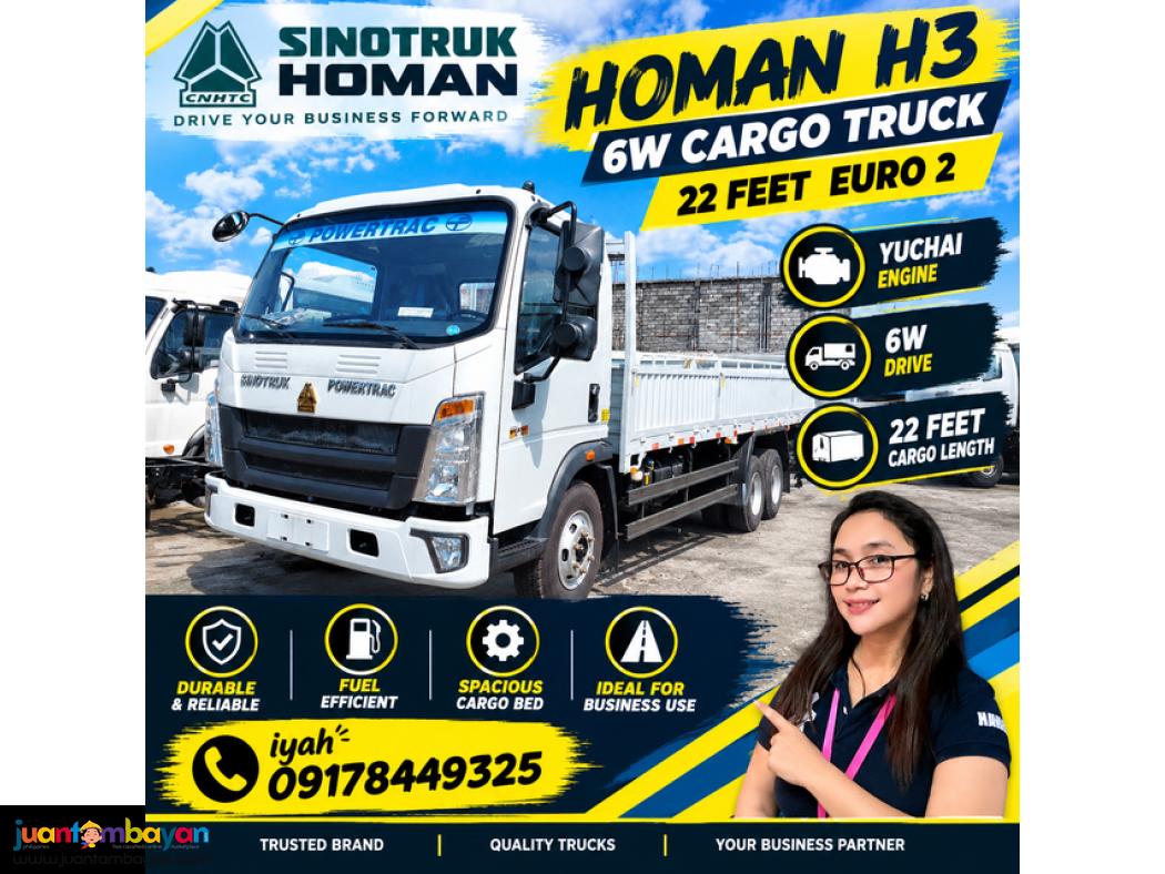 SINOTRUK HOMAN H3 6W CARGO TRUCK 22 FEET EURO 2