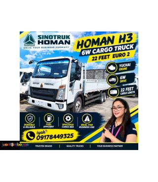 SINOTRUK HOMAN H3 6W CARGO TRUCK 22 FEET EURO 2