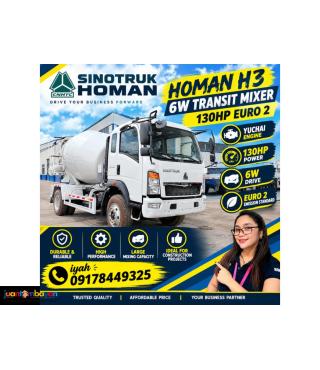 SINOTRUK HOMAN H3 6W TRANSIT MIXER 130HP EURO 2