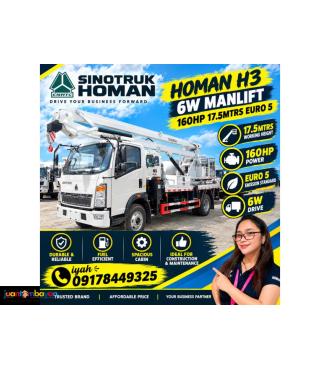 SINOTRUK HOMAN H3 6W MANLIFT 160HP 17.5MTRS EURO 5