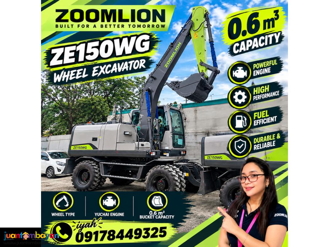 Zoomlion ZE150WG Wheel Excavator 0.6 m³ Capacity