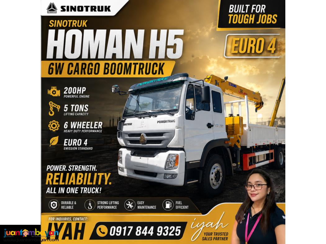 SINOTRUK HOMAN H5 5T BOOMTRUCK 6W