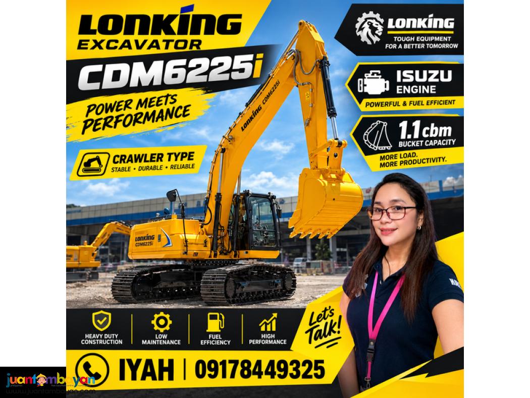 LONKING CRAWLER EXCAVATOR- CDM6225i 1.1CBM