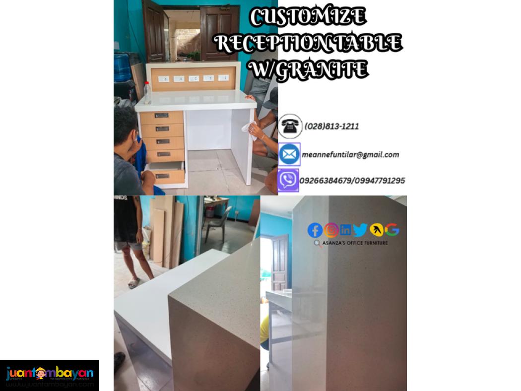 CUSTOMIZE RECEPTION TABLE WITH SANTAL GRANITE