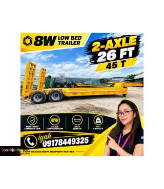 8W LOW BED TRAILER 2-AXLE 26 FT, 45 T