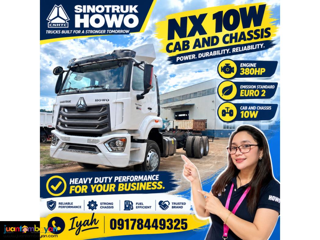 SINOTRUK HOWO NX 10W CAB AND CHASSIS 380HP EURO 2