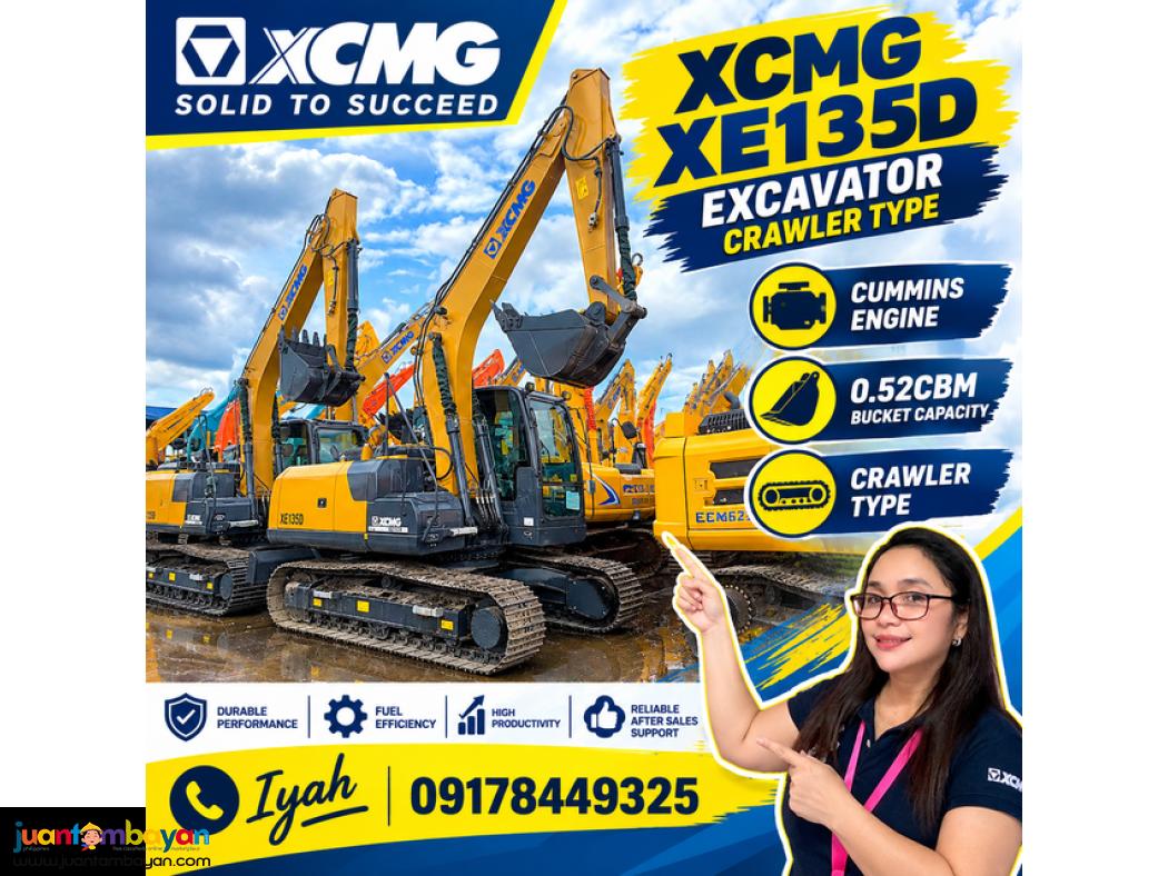 XCMG XE135D EXCAVATOR CRAWLER TYPE CUMMINS ENGINE 0.52CBM