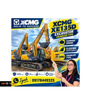 XCMG XE135D EXCAVATOR CRAWLER TYPE CUMMINS ENGINE 0.52CBM