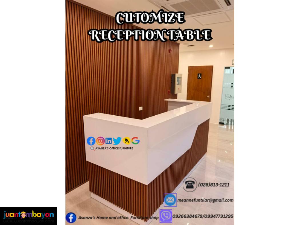 CUSTOMIZE RECEPTION/COUNTER TABLE