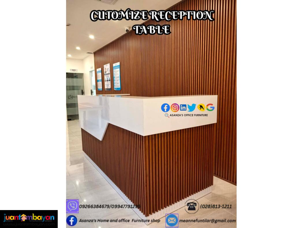 CUSTOMIZE RECEPTION/COUNTER TABLE