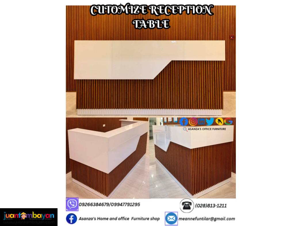 CUSTOMIZE RECEPTION/COUNTER TABLE