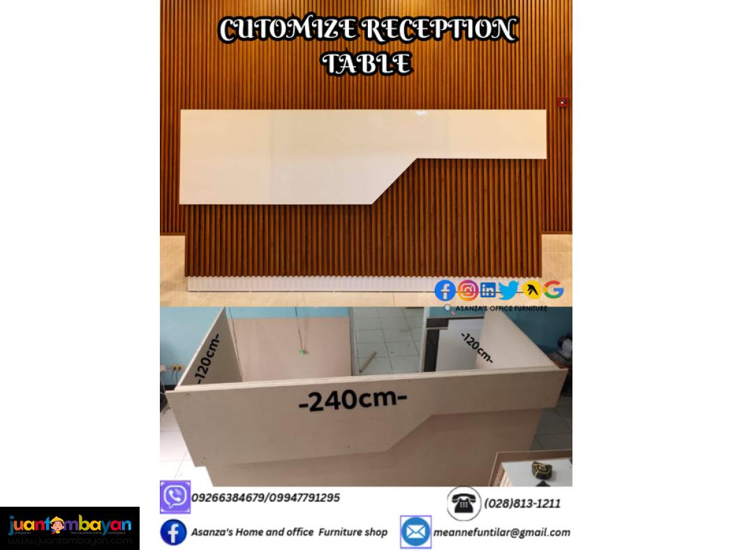 CUSTOMIZE RECEPTION/COUNTER TABLE