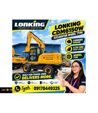 LONKING CDM6150W EXCAVATOR WHEEL TYPE CUMMINS ENGINE 0.59 CBM BUCKET