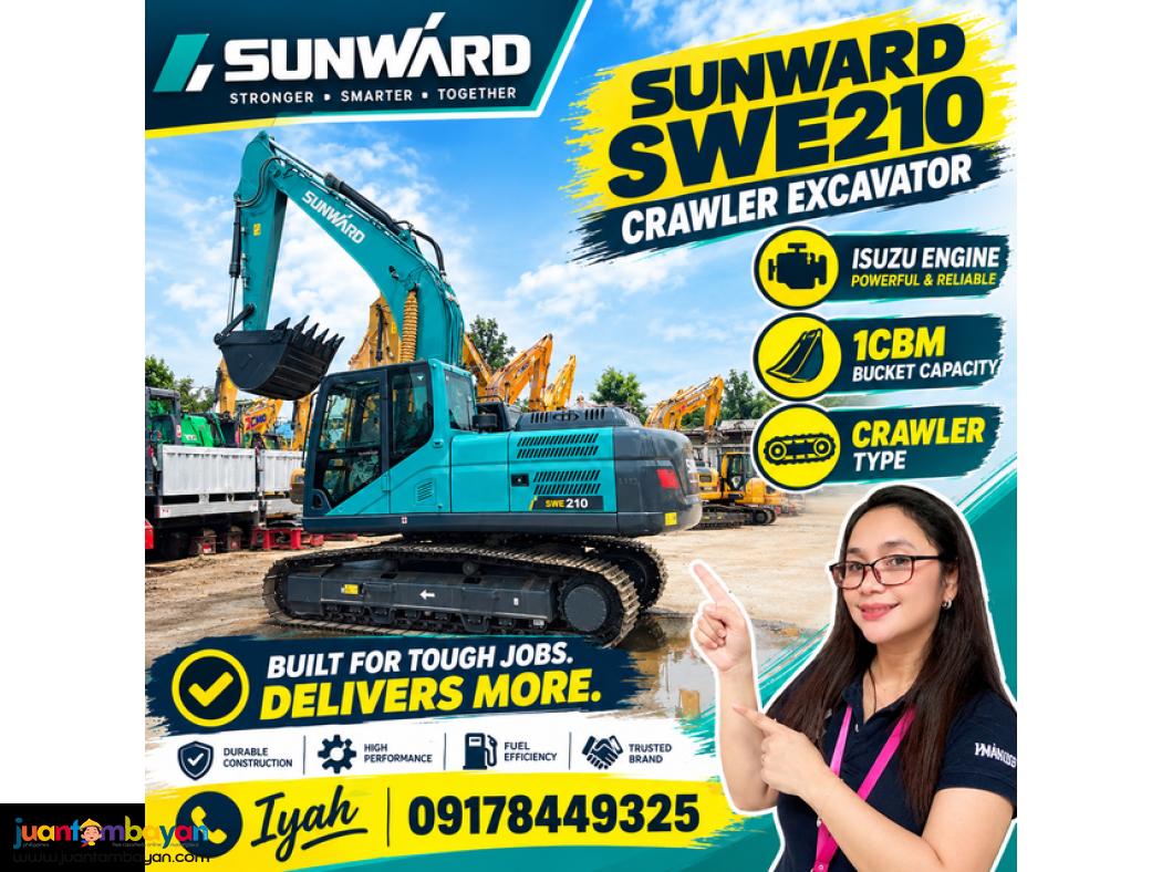 SUNWARD SWE210 CRAWLER EXCAVATOR ISUZU ENGINE 1CBM BUCKET