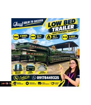 LOW BED TRAILER 8W 2-AXLE 26 FT, 45 T