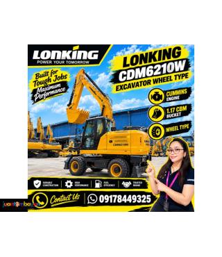 LONKING CDM6210W EXCAVATOR WHEEL TYPE CUMMINS ENGINE 1.17 CBM BUCKET