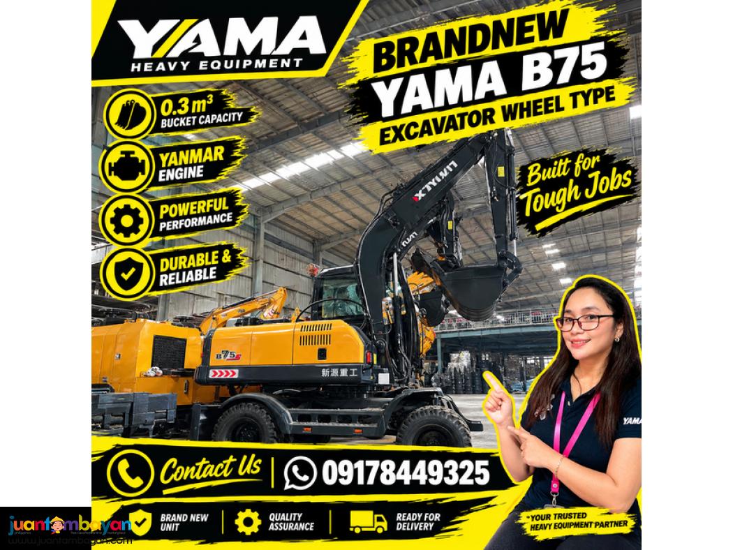 BRANDNEW YAMA B75 EXCAVATOR WHEEL TYPE YANMAR ENGINE 0.3 m³