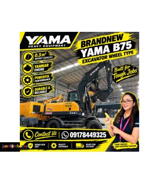 BRANDNEW YAMA B75 EXCAVATOR WHEEL TYPE YANMAR ENGINE 0.3 m³