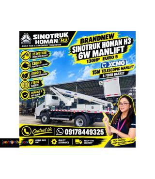 SINOTRUK HOMAN H3 MANLIFT 15 METERS XCMG TELESCOPIC BOOM