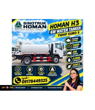 SINOTRUK HOMAN H3 4X2 WATER TRUCK 4KL 