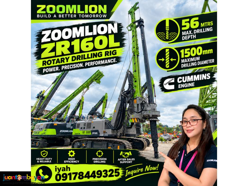 ZOOMLION ROTARY DRILLING RIG-ZR160L 56MTRS