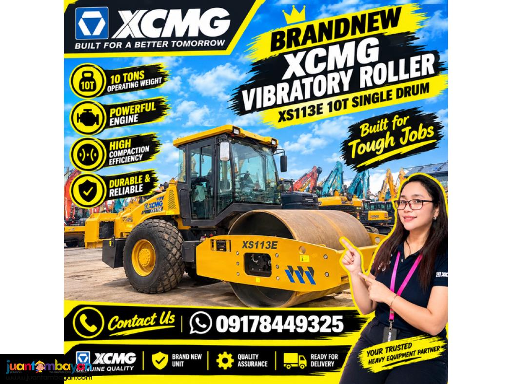 BRANDNEW XCMG VIBRATORY ROLLER- XS113E 10T SINGLE DRUM