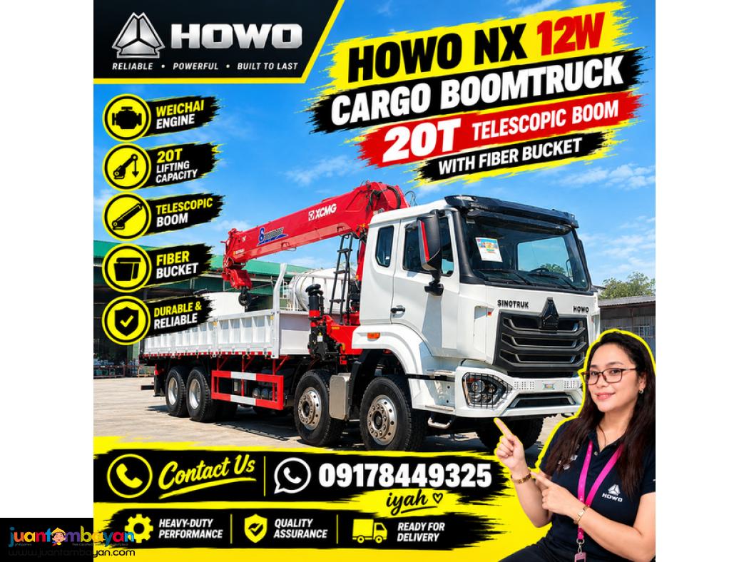 HOWO NX CARGO BOOMTRUCK- 12W 20T TELESCOPIC BOOM