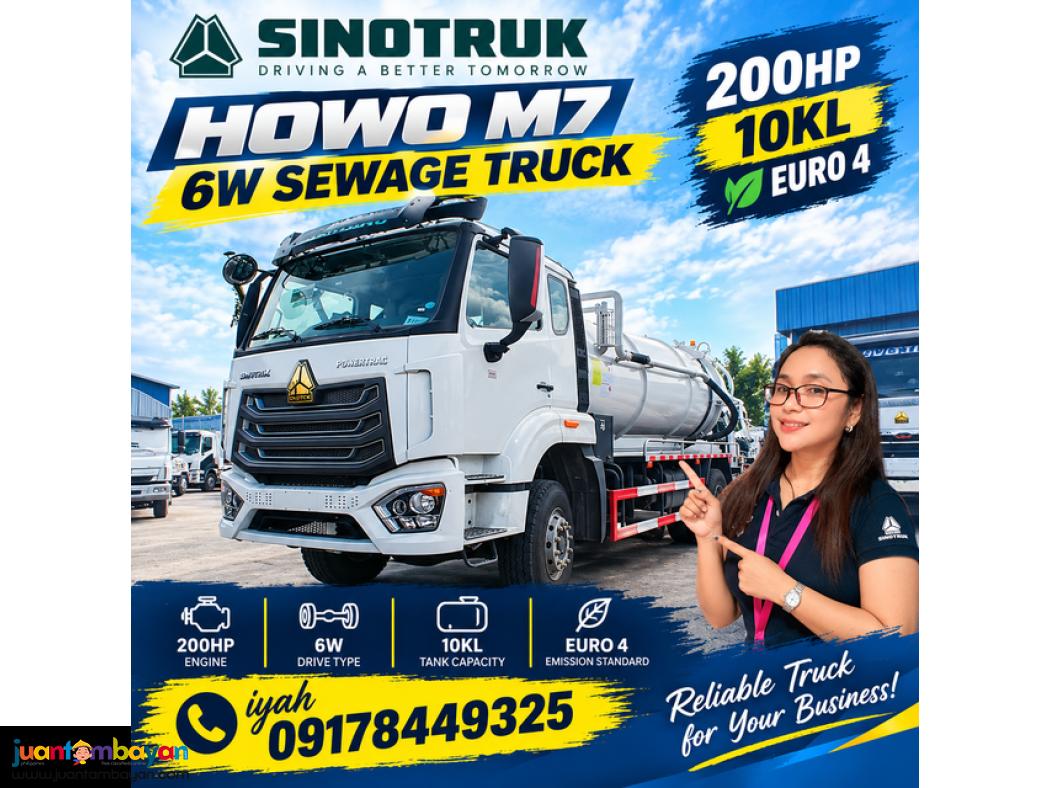 SINOTRUK HOMAN M7 6W SEWAGE TRUCK 200HP 10KL EURO 4 