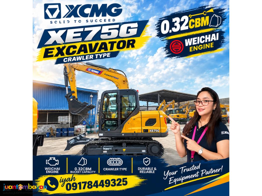 XCMG XE75G EXCAVATOR CRAWLER TYPE WEICHAI ENGINE 0.32CBM