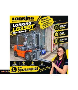 Lonking LG35DT Forklift 3.5Tons 3-Meters mast 
