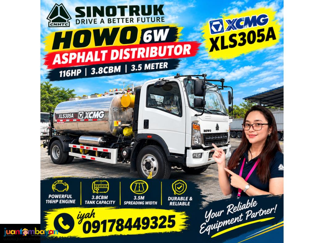 SINOTRUK HOWO 6W ASPHALT DISTRIBUTOR  3.8CBM, 3.5 Meter