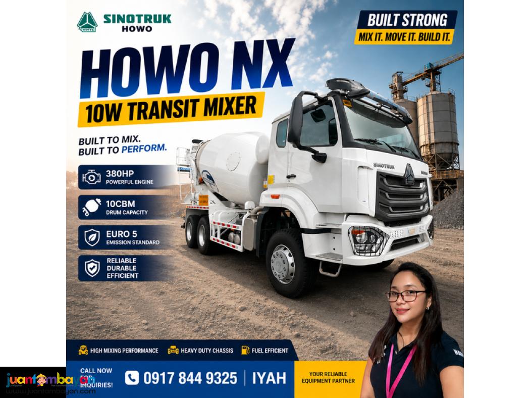 SINOTRUK HOWO NX TRANSIT MIXER- 10W 10CBM