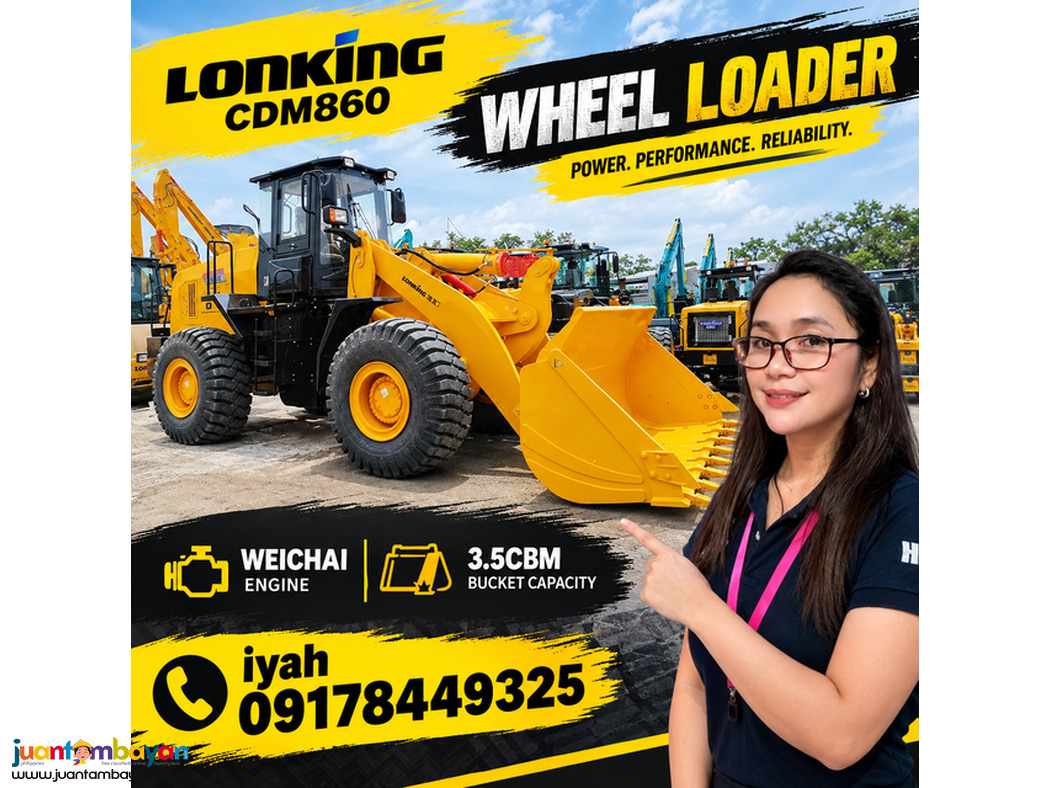 LONKING WHEEL LOADER- CDM860 3.5CBM