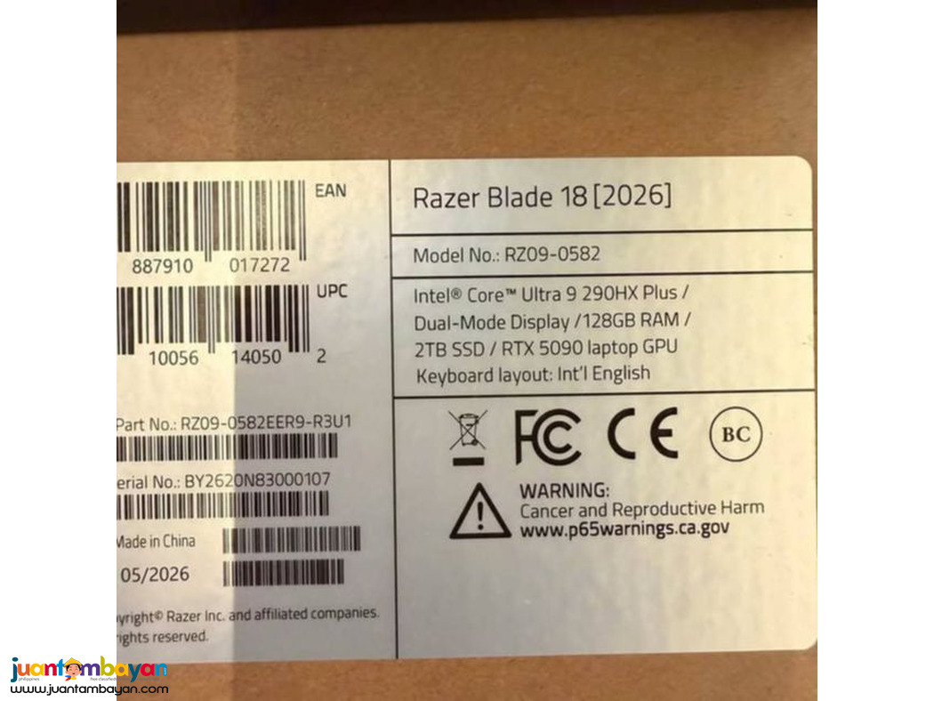 Razer Blade 18 2026 – RTX 5090, Intel Core Ultra 9 290HX, Dual-Mode Display