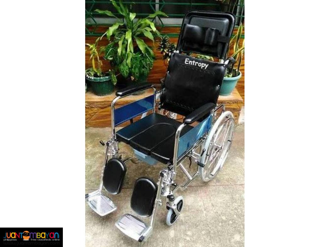 Reclining Wheelchair with Commode