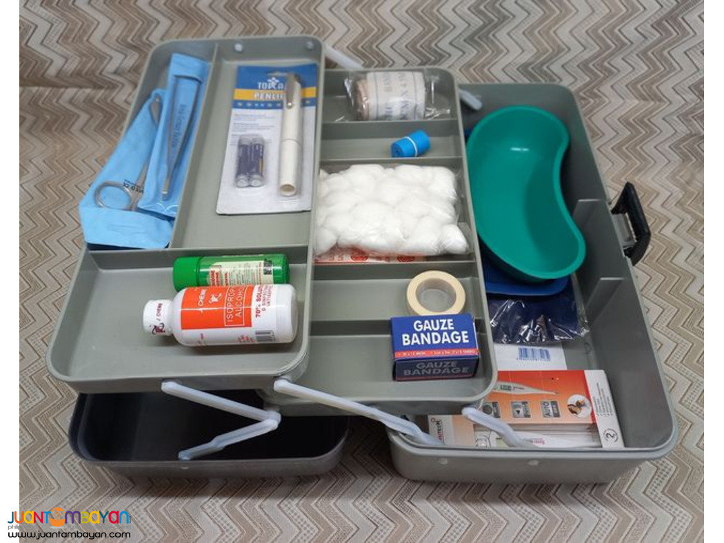 First Aid Kit SET with BP Aneroid Sphygmomanometer 