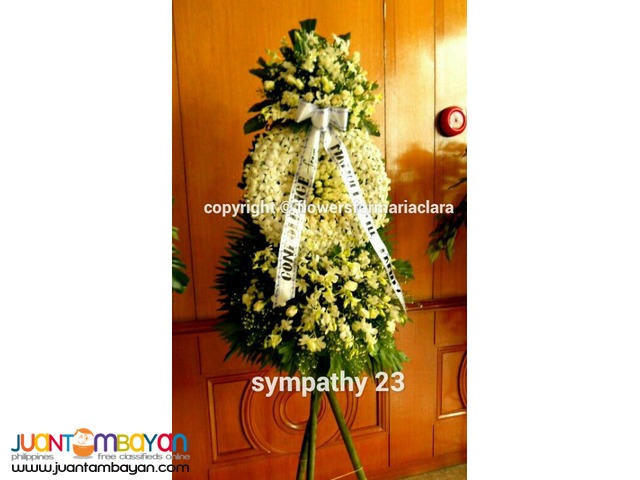 Sympathy funeral wreath flowers delivery metro manila