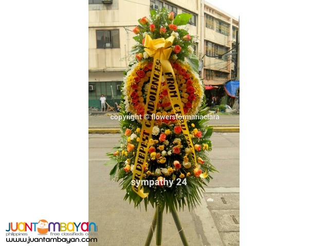 Sympathy funeral wreath flowers delivery metro manila