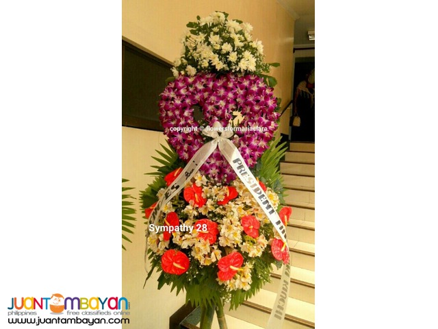 Sympathy funeral wreath flowers delivery metro manila