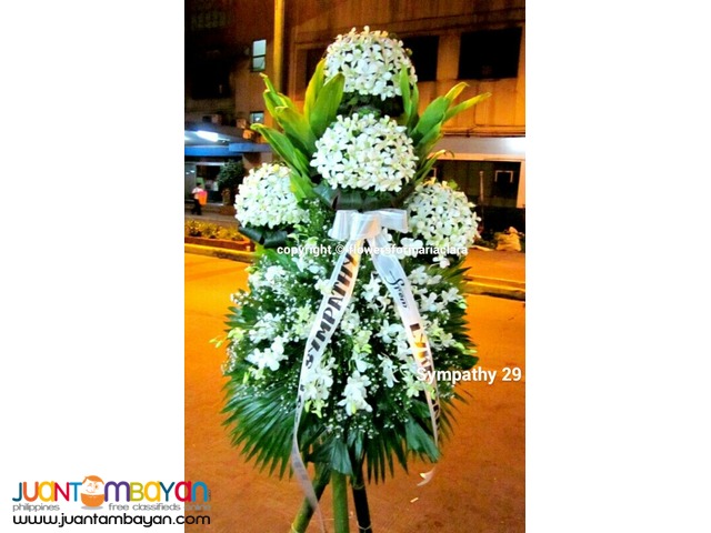 Sympathy funeral wreath flowers delivery metro manila