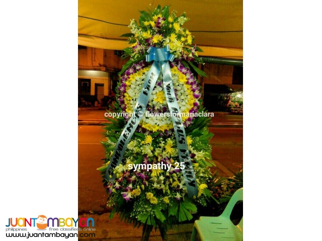 Sympathy funeral wreath flowers delivery metro manila