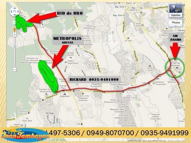 RIO de ORO Gen Trias Cavite Subdivision  Lots = 6,000/sqm 